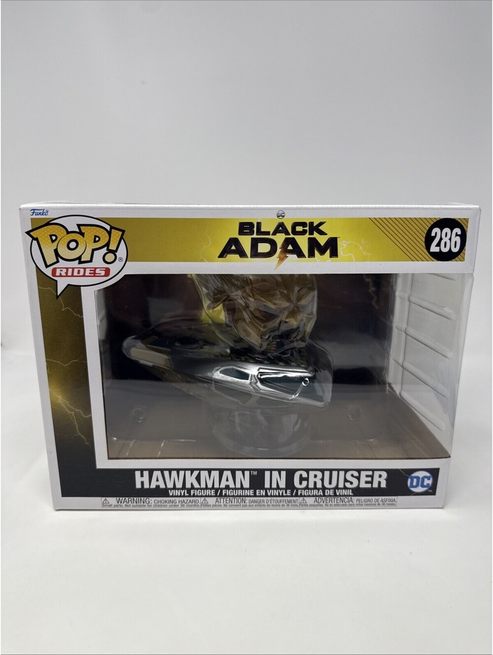 Funko Pop! Rides Black Adam Hawkman in Cruiser Vinyl Figure #286